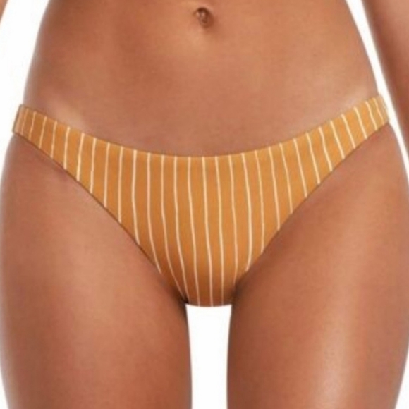 Sold! Vitamin A Neutra Triangle Top and Luciana Bottom Bikini Set Dorada Stripe - Picture 5 of 16